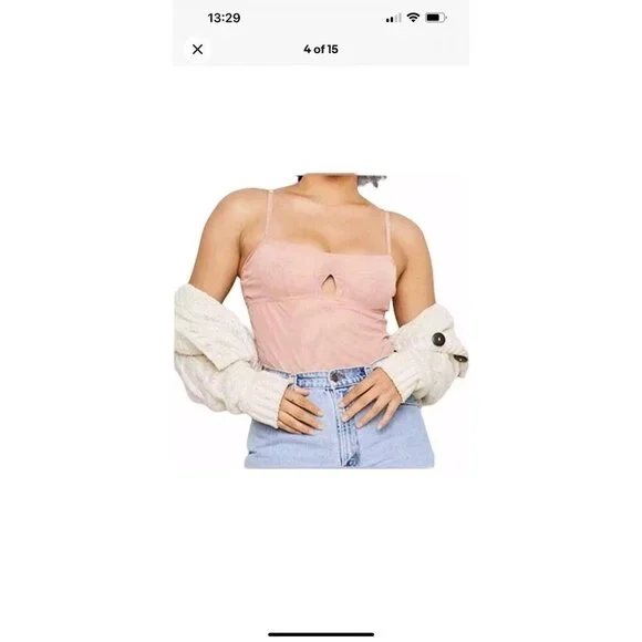 We are HAH by Free People Under The Wire Bodysuit | Copper Rose NWTS Small 1B - Picture 5 of 6